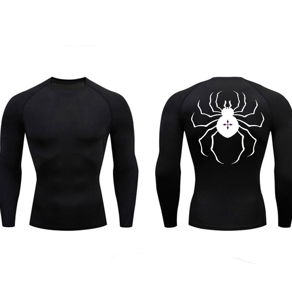 Long Sleeve Spider-Man Compression Shirt | Black / White