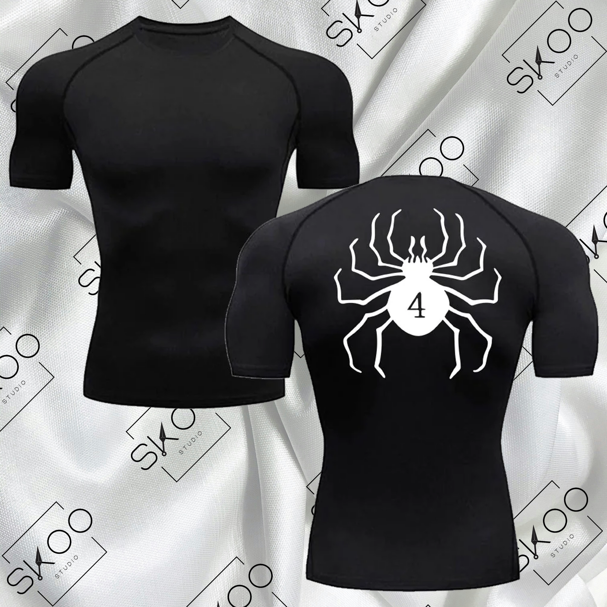 Chrollo Spider Compression Long Sleeve in White